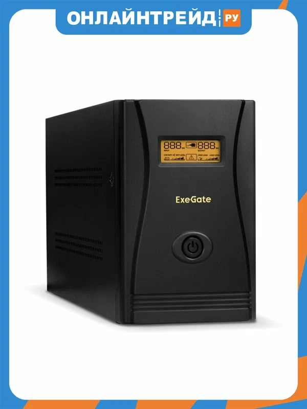 Источники бесперебойного питания Exegate SpecialPro Smart LLB-2200. LCD. AVR.4SH. RJ. USB 2200VA/1300W