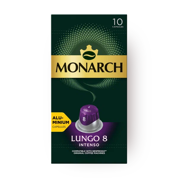 Кофе в капсулах Monarch Lungo 8 Intenso, для Nespresso, 10 капсул