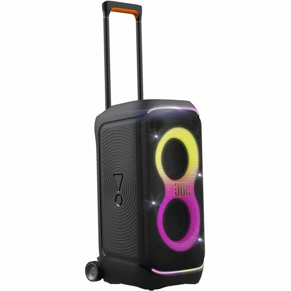 Портативная акустика JBL PartyBox 320 [2.1, Bluetooth, до 18 ч, RGB-подсветка, USB, Aux, IPX4, колесики]