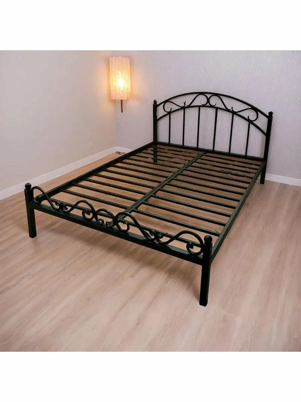 Кровать Loft Mebel Донна-2, металлическая, кованая, чёрная, 120х200 см