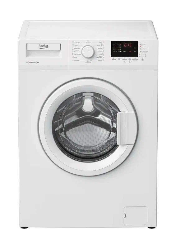 Стиральная машина Beko WRE55P2BWW, A+, фронтальная загрузка, 15 программ, 5 кг, белая