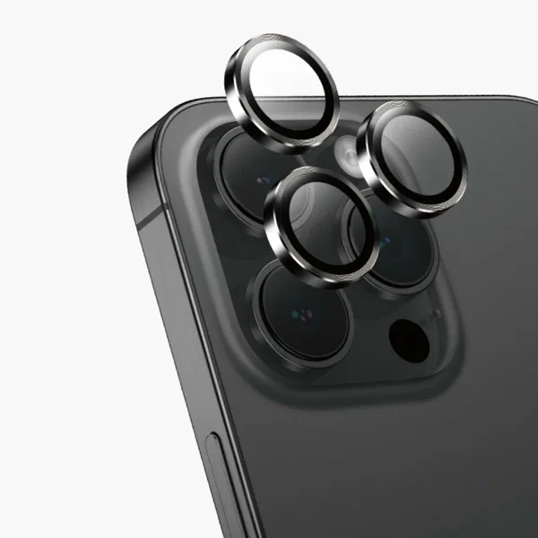 Защитные линзы (стекла) Black для камер iPhone 16 Pro, 16 Pro Max, черные
