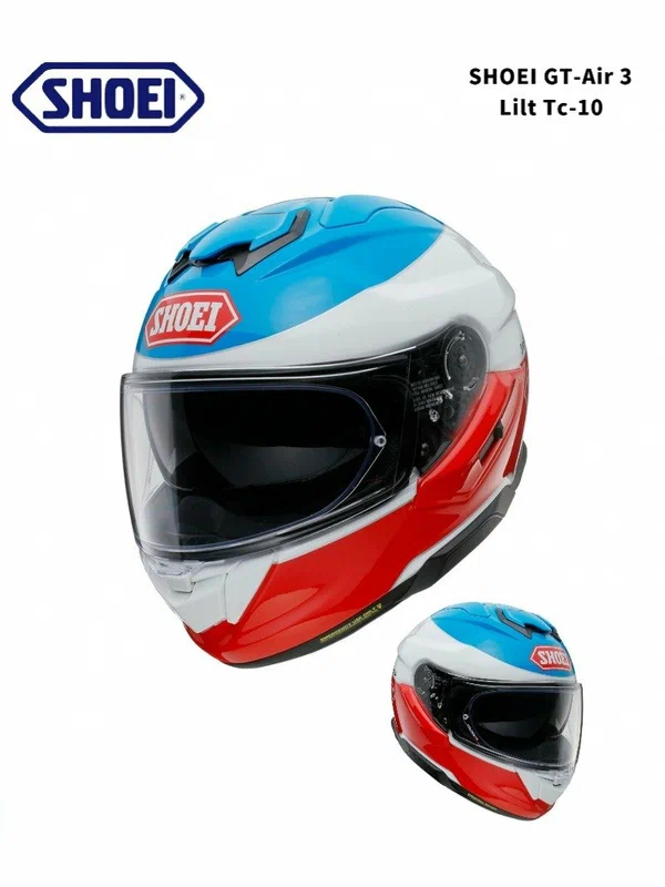 Шлем SHOEI GT-Air3, цвет: белый, красный, синий, размер: XL：Оригинальный шлем