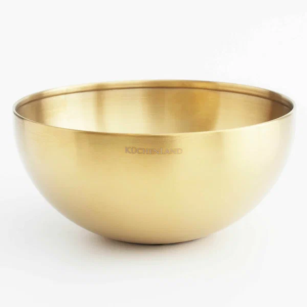 Миска, 1,8 л, золотистая, Classic gold, Kuchenland, нержавеющая сталь