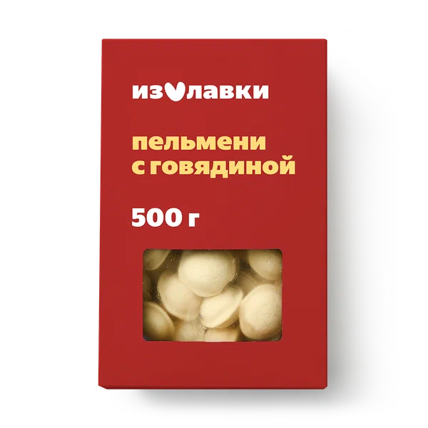Пельмени «Из Лавки», с говядиной, 500 грамм, картонная коробка