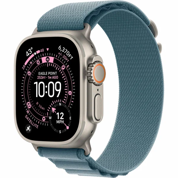 Apple Умные часы Apple Watch Ultra 3 (Natural, 49mm, Alpine Loop, Light Blue, M)