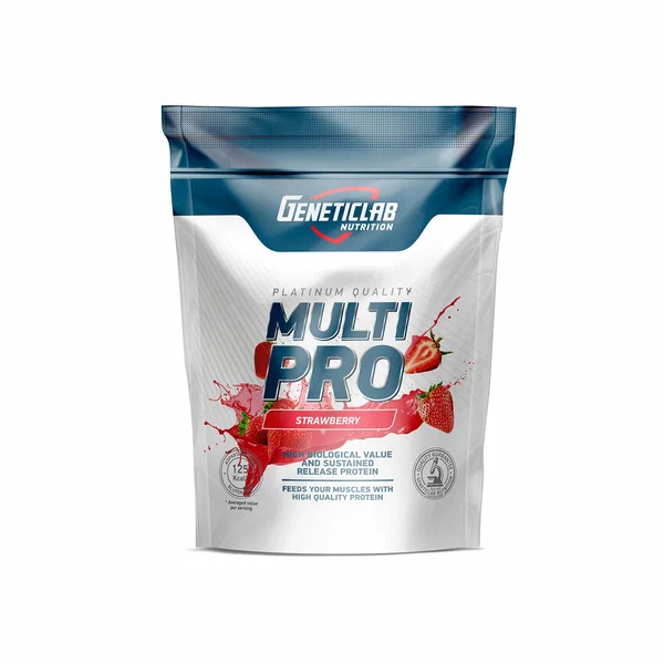 Многокомпонентный протеин GeneticLab Nutrition Multi Pro, клубника, 900 г