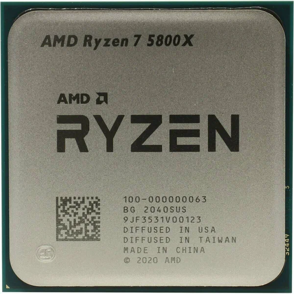 Процессор AMD Ryzen 7 5800X BOX (без кулера) 3.8 ГГц - 4.7 ГГц/8 ядер/32 Мб/105 Вт/Socket AM4