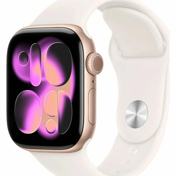 Умные часы Apple Watch Series 11 42 мм GPS, алюминий розовое золото, Light Blush, ремешок S/M