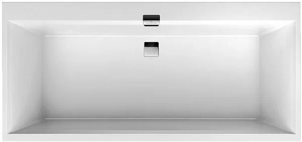 Квариловая ванна Villeroy & Boch Squaro Edge 12 180x80 см alpin UBQ180SQE2DV-01 с ножками и сливом-переливом