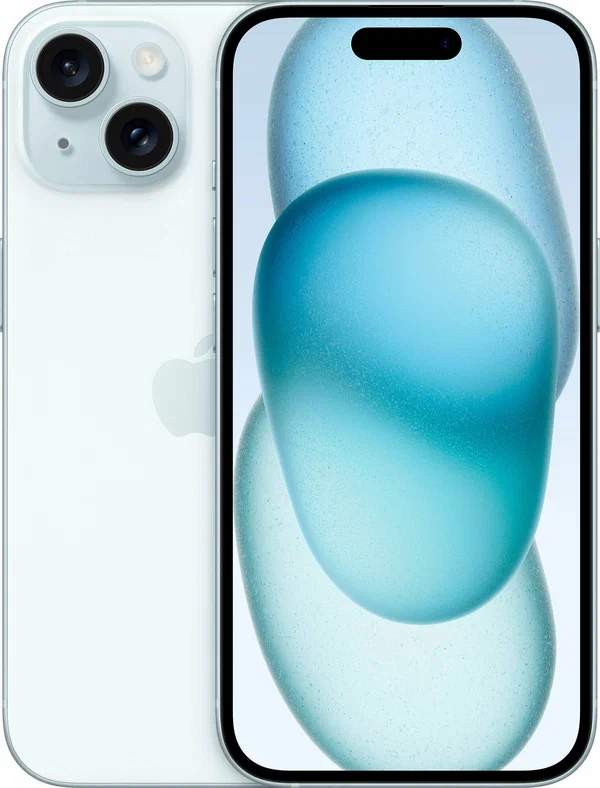 Смартфон Apple iPhone 15 128 ГБ, Dual: nano SIM + eSIM, голубой