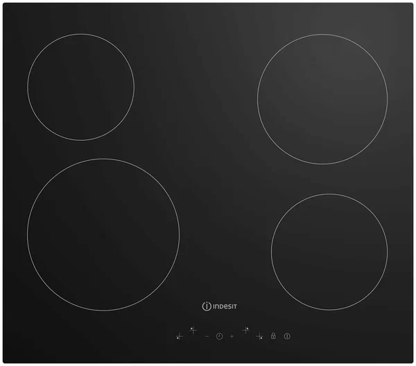 Электрическая варочная панель Indesit IRT 160 59 см, 4 конфорки стеклокерамика, черный
