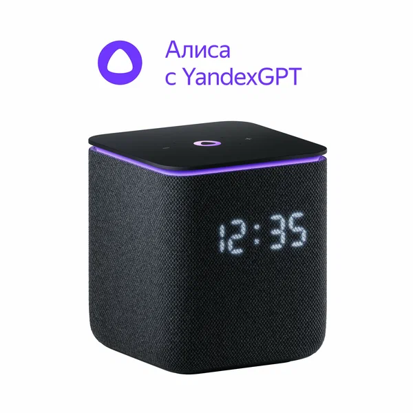 Умная колонка Яндекс Станция Миди с Алисой на YandexGPT, black / черный, Zigbee
