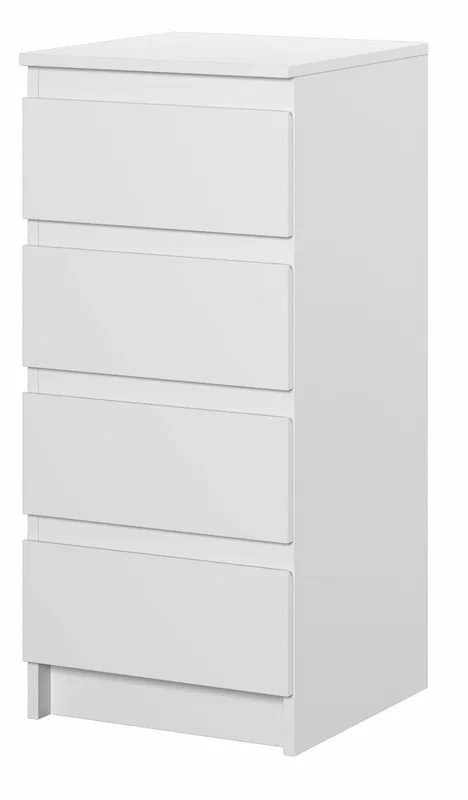 Штерн (STERN) Т-2 комод, 40х89,5х43,3 см, 4 ящика, ЛДСП, Белый
