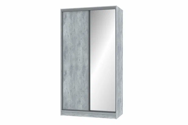 Шкаф-купе Hoff Home, 123,2х229,5х59,5 см, для одежды, ЛДСП/зеркало, цвет светлый ательер