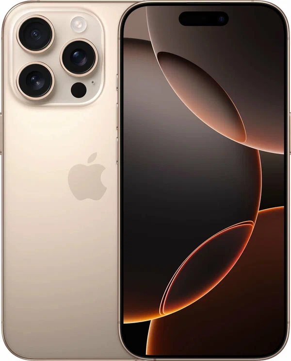 Смартфон Apple iPhone 16 Pro 128 ГБ, Dual nano SIM, Desert Titanium (Пустынный Титан)
