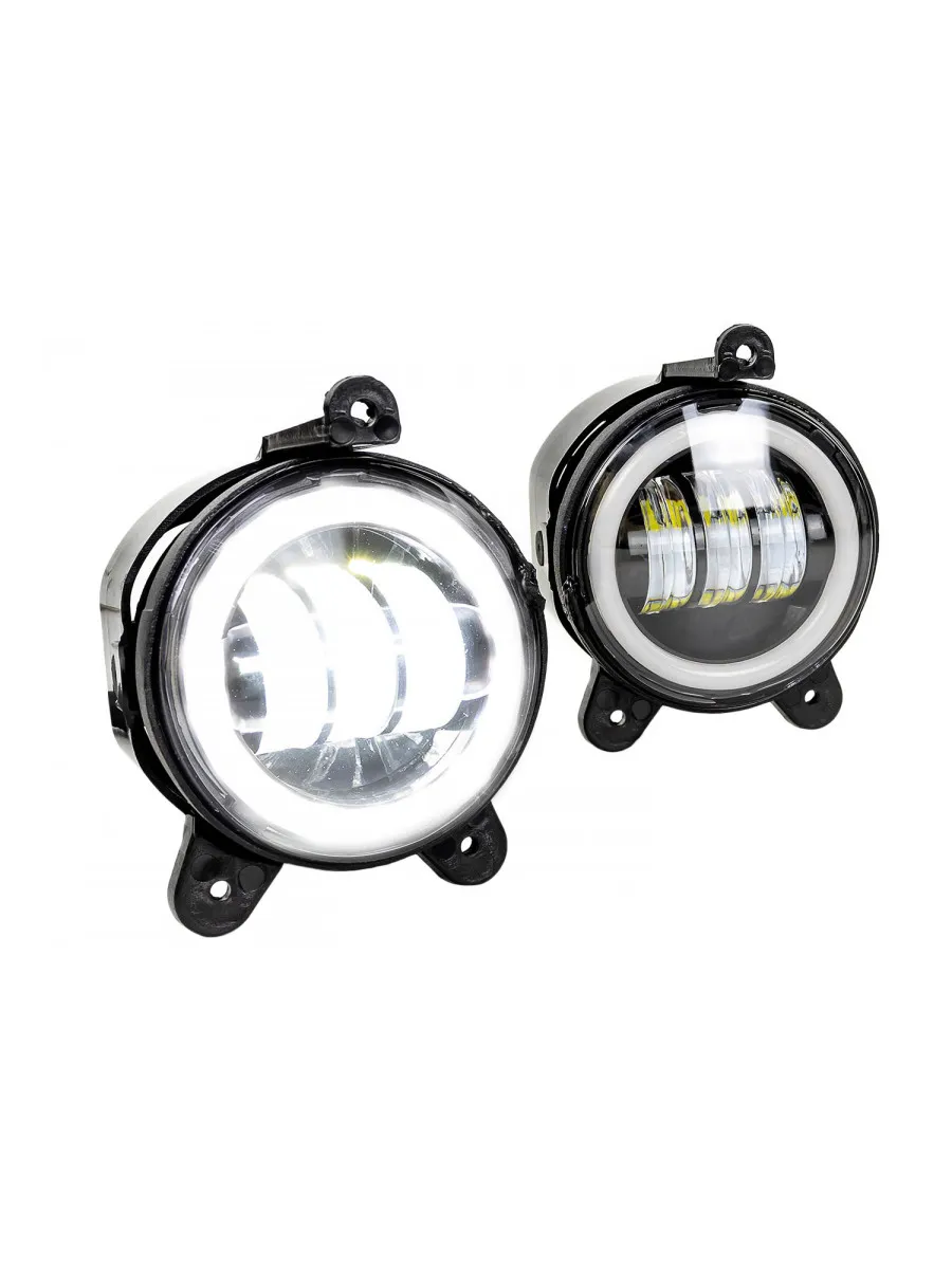 LED ПТФ Эконом 46W 2600lux кольцо ДХО для Лада ГАЗ Газель