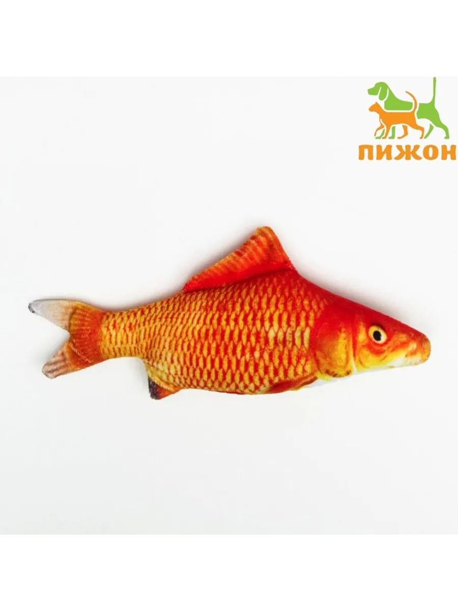 Домный / Игрушка для кошек с кошачьей мятой, красная рыба