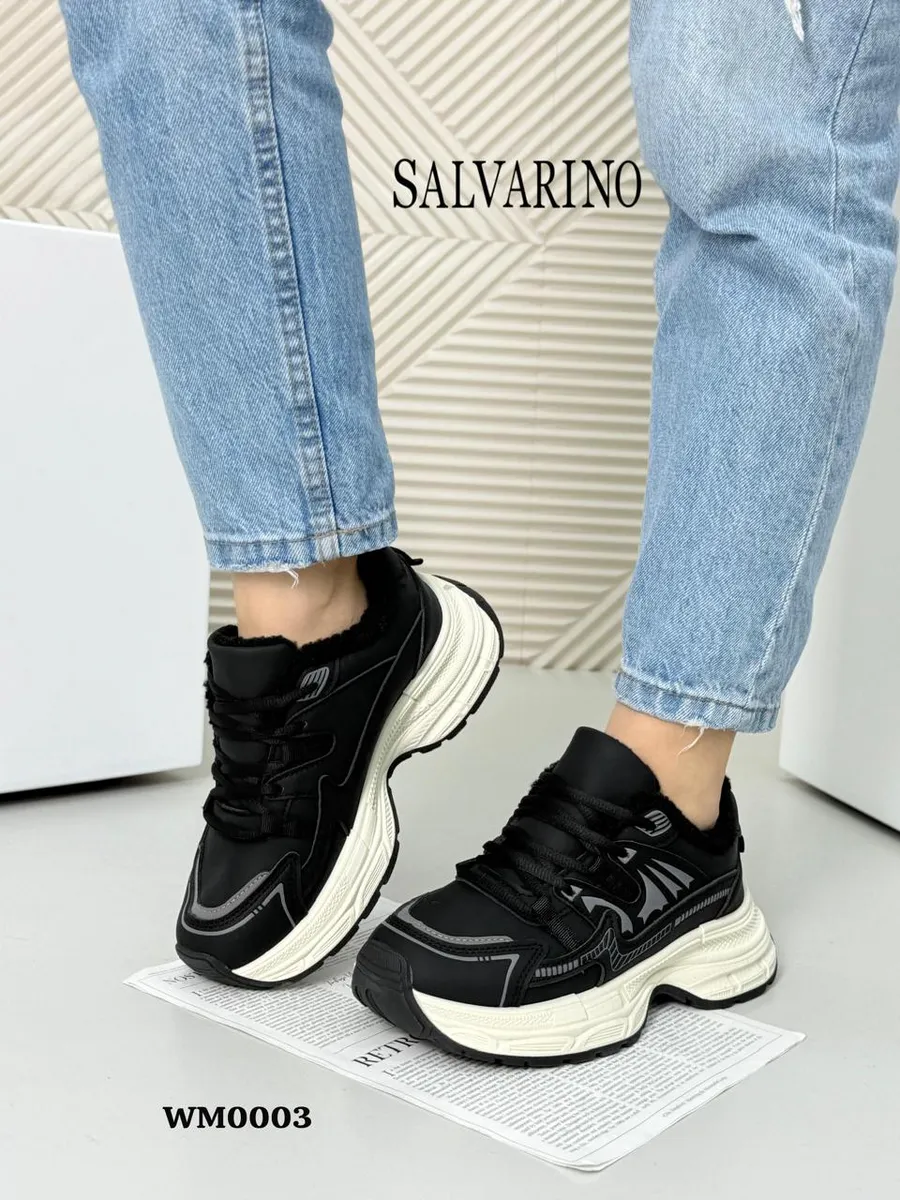 Salvarino / Кроссовки спортивные на платформе с мехом