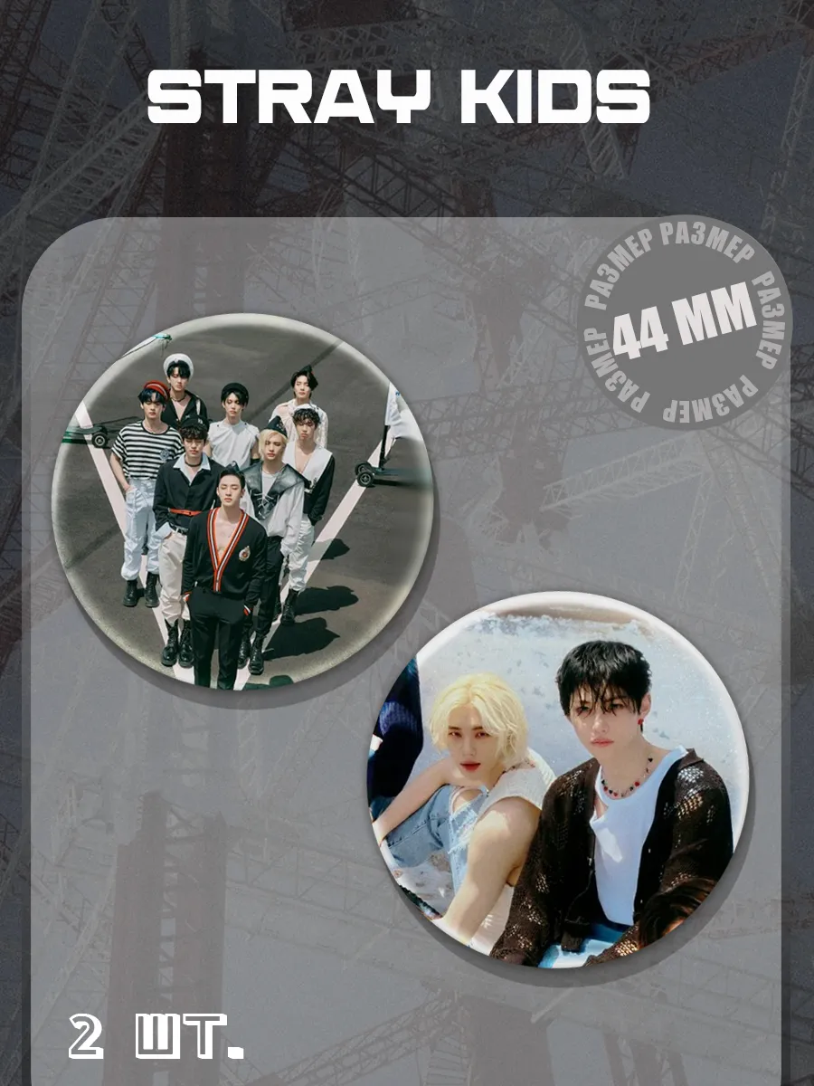 barbarkiny znachki / Значки Stray Kids 44 мм 2 шт