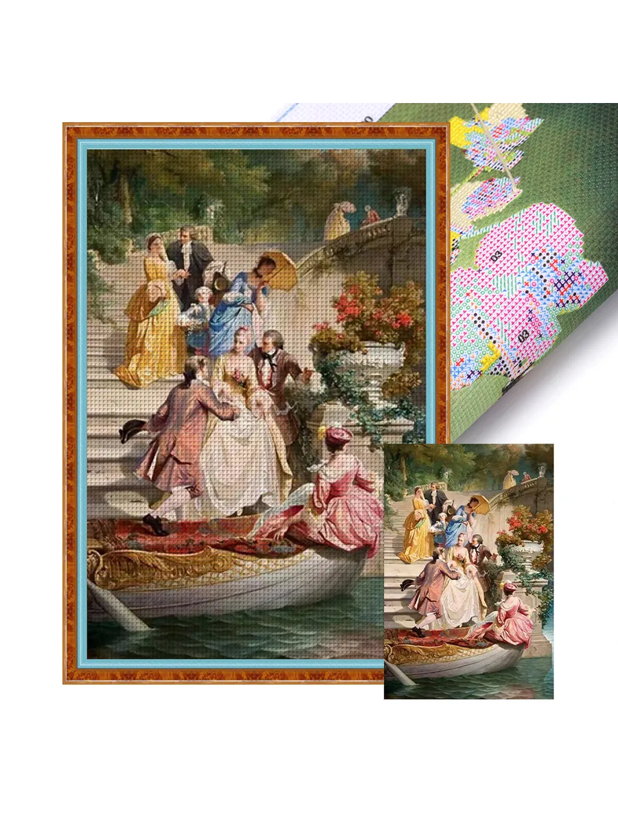 Картина-крестик Европа схема 50x75см вышивка DIY