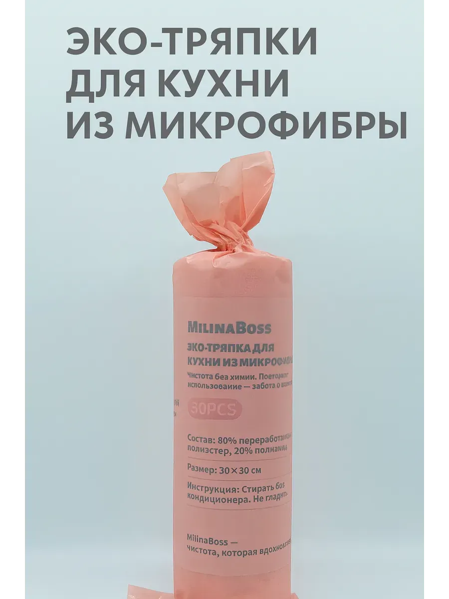 Эко тряпки для кухни из микрофибры