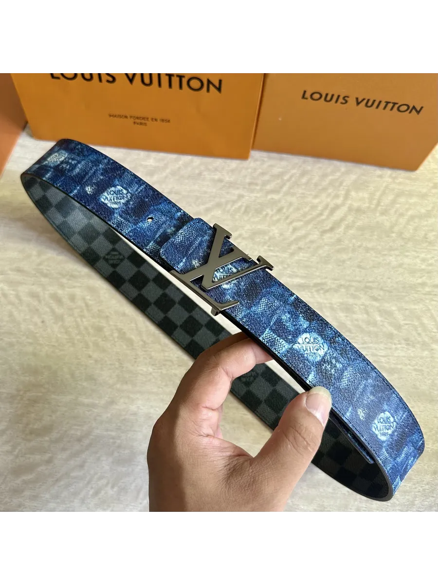 LV / Louis Vuitton Ремень кожаный на пояс,черный