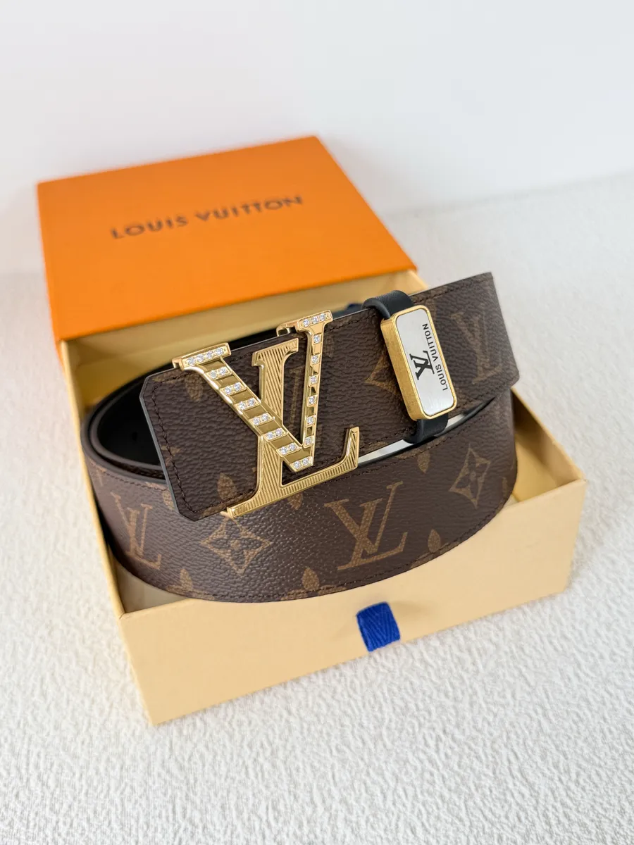 LV / Louis Vuitton Ремень кожаный на пояс,медно-коричневый