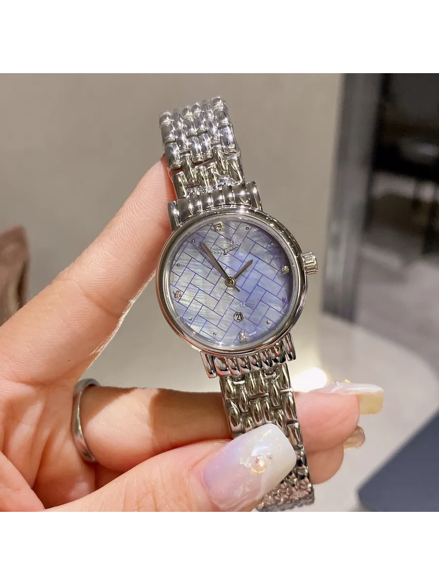 LONGINES / Часы наручные женские кварцевые 29mm,светлая фиалка