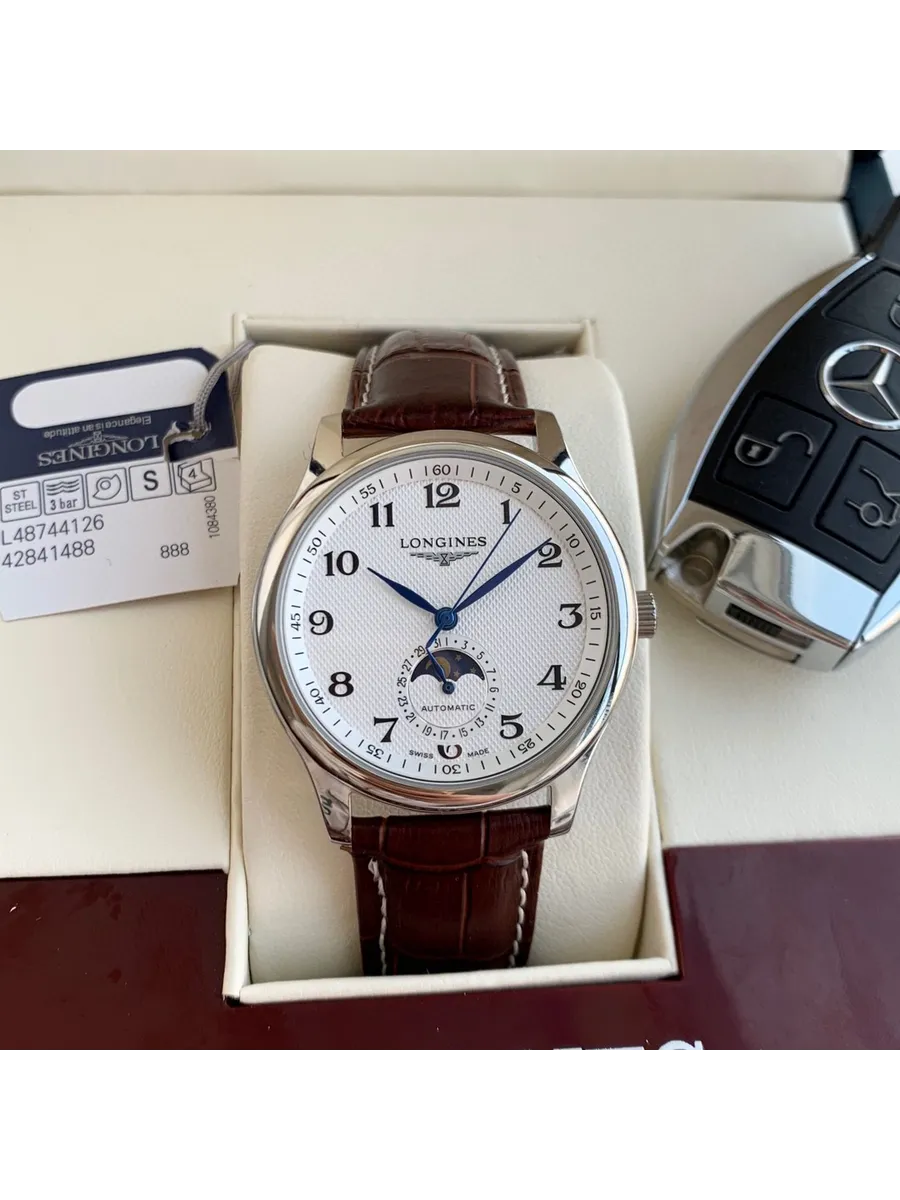 LONGINES / Наручные мужские часы 40*11mm,минеральный серый