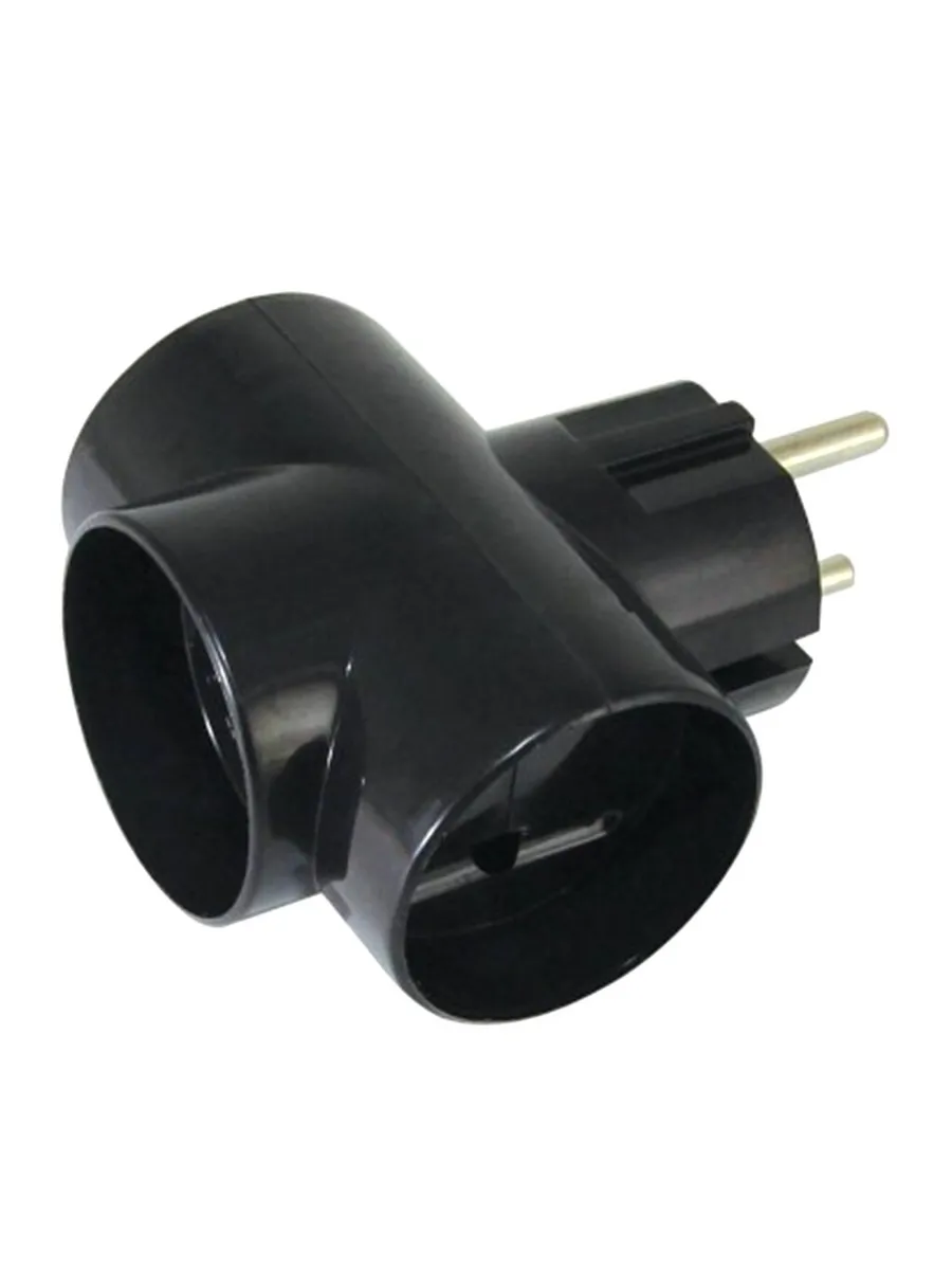 TDM Electric / Тройник черный, 3 гнезда, 16 А, SQ1806-0042