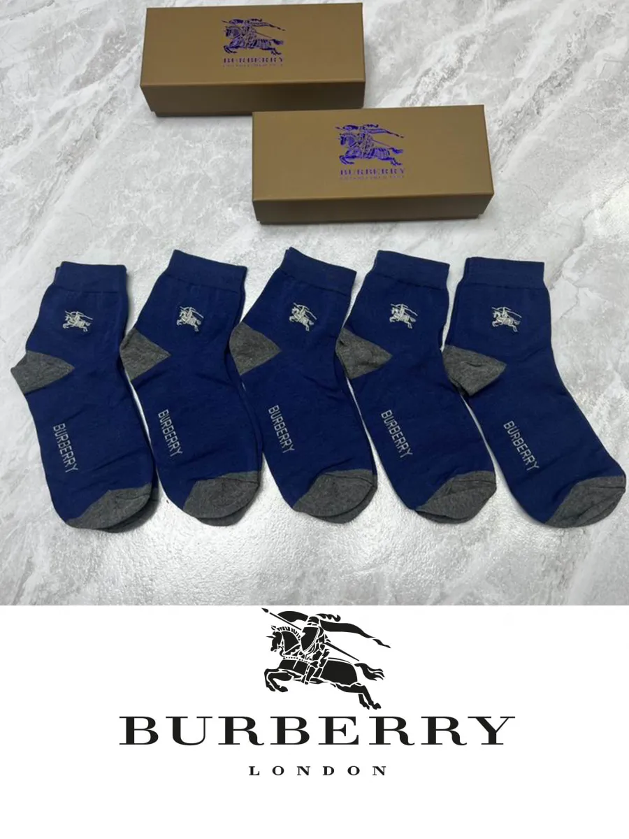 Носки набор носков с рисунком BURBERRY французский синий