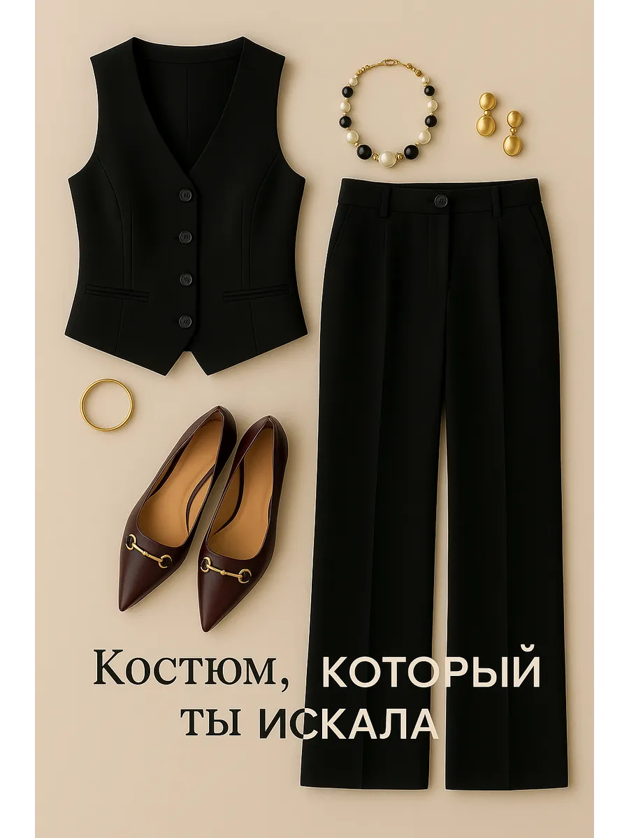 AIKUN BRAND / Костюм жилетка с брюками миди