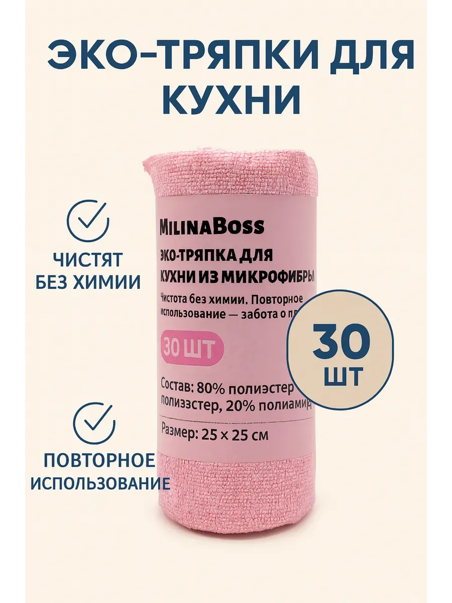 Эко тряпки для кухни из микрофибры