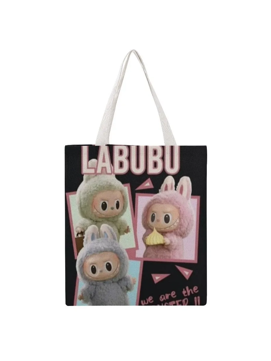 Стильная холщовая сумка-шопер LABUBU