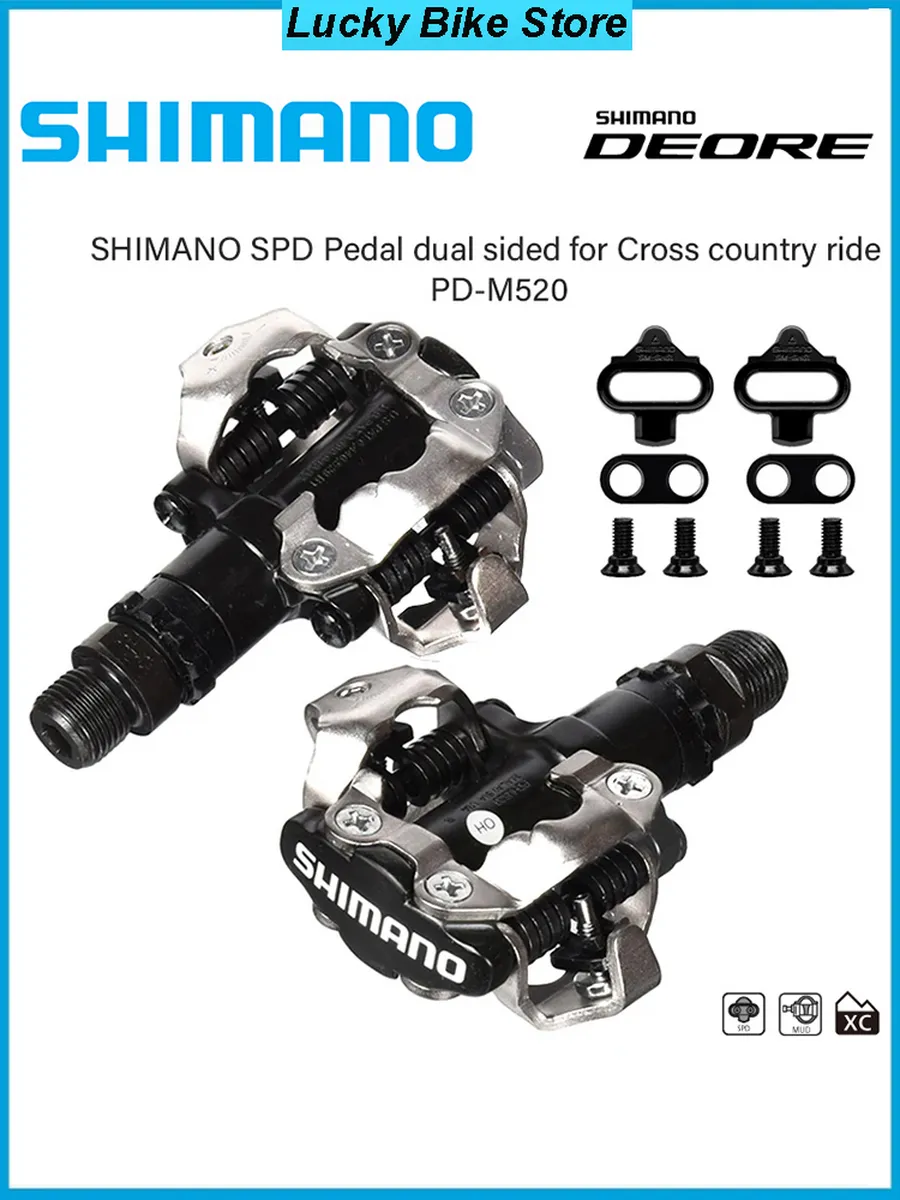 Shimano / Педали контактные MTB велосипедные PD-M520 черные