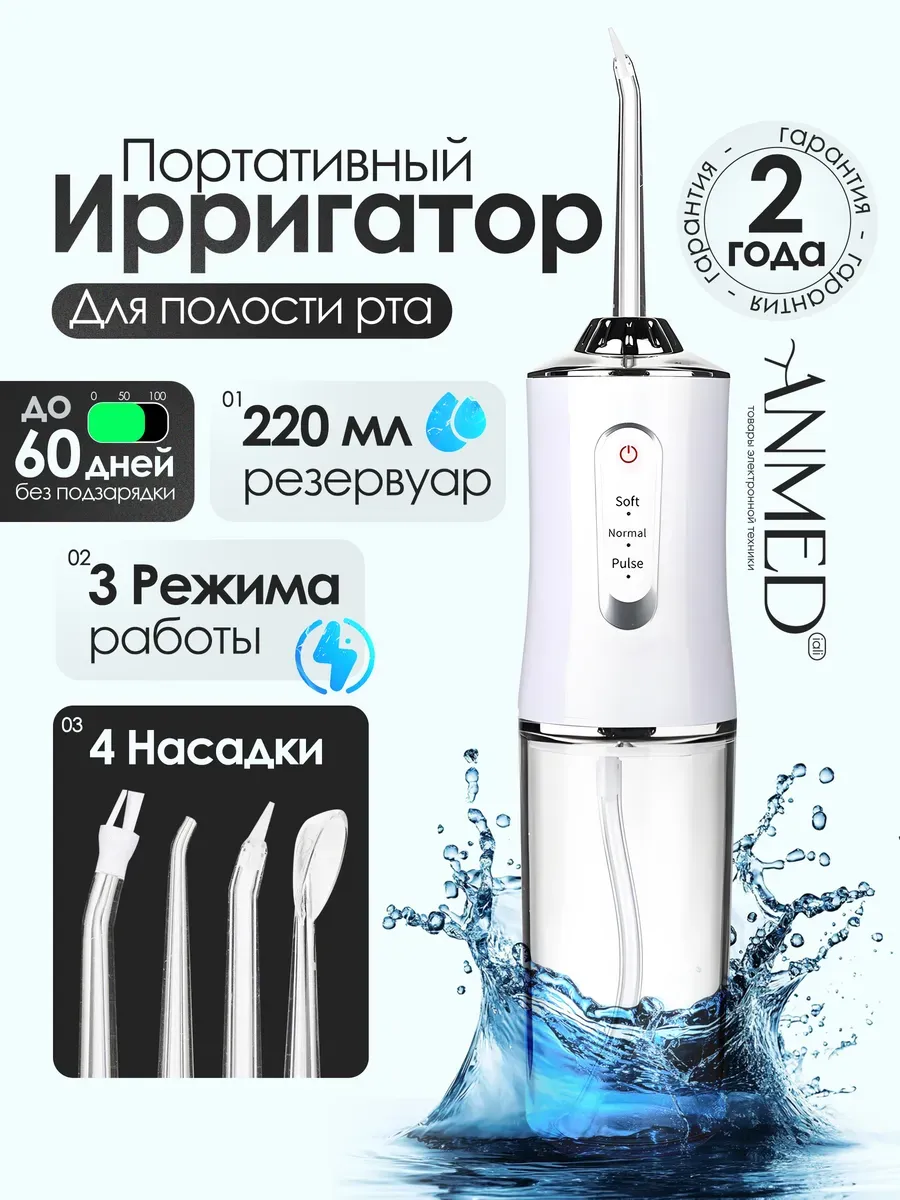 h2ofloss / Ирригатор для сенсивных зубов не вызывает боль