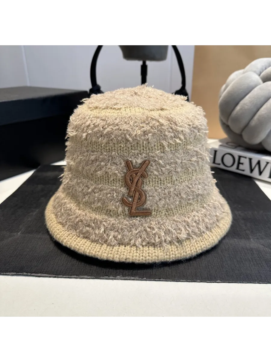 Панама шляпа теплая ysl Yves Saint Laurent хаки