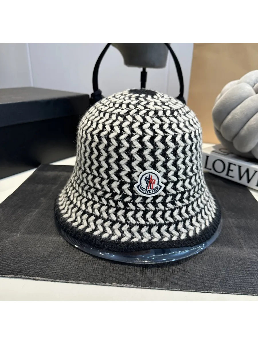 Moncler / Панама шляпа теплая,серо-черный