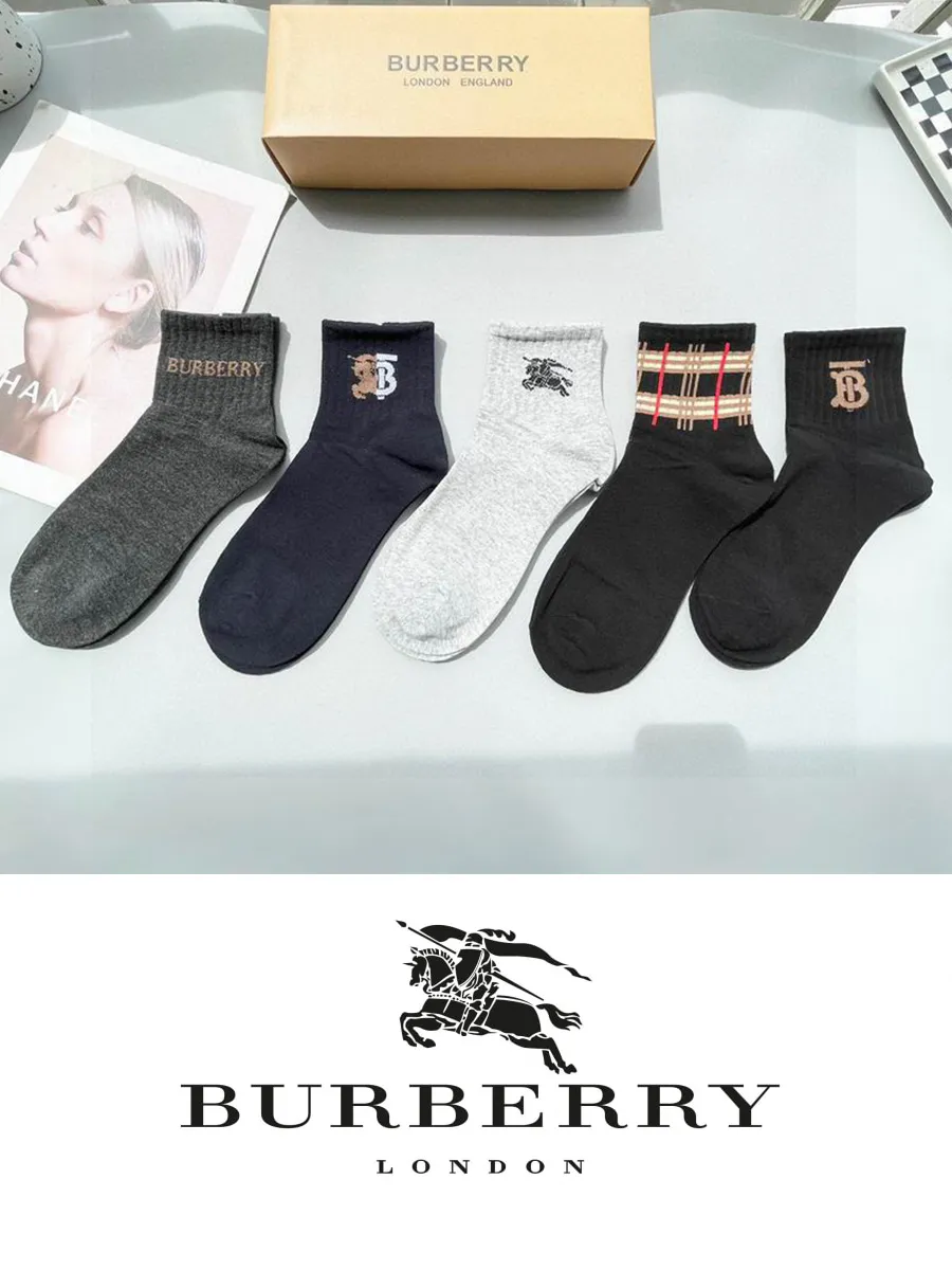 Носки набор носков с рисунком BURBERRY французский синий