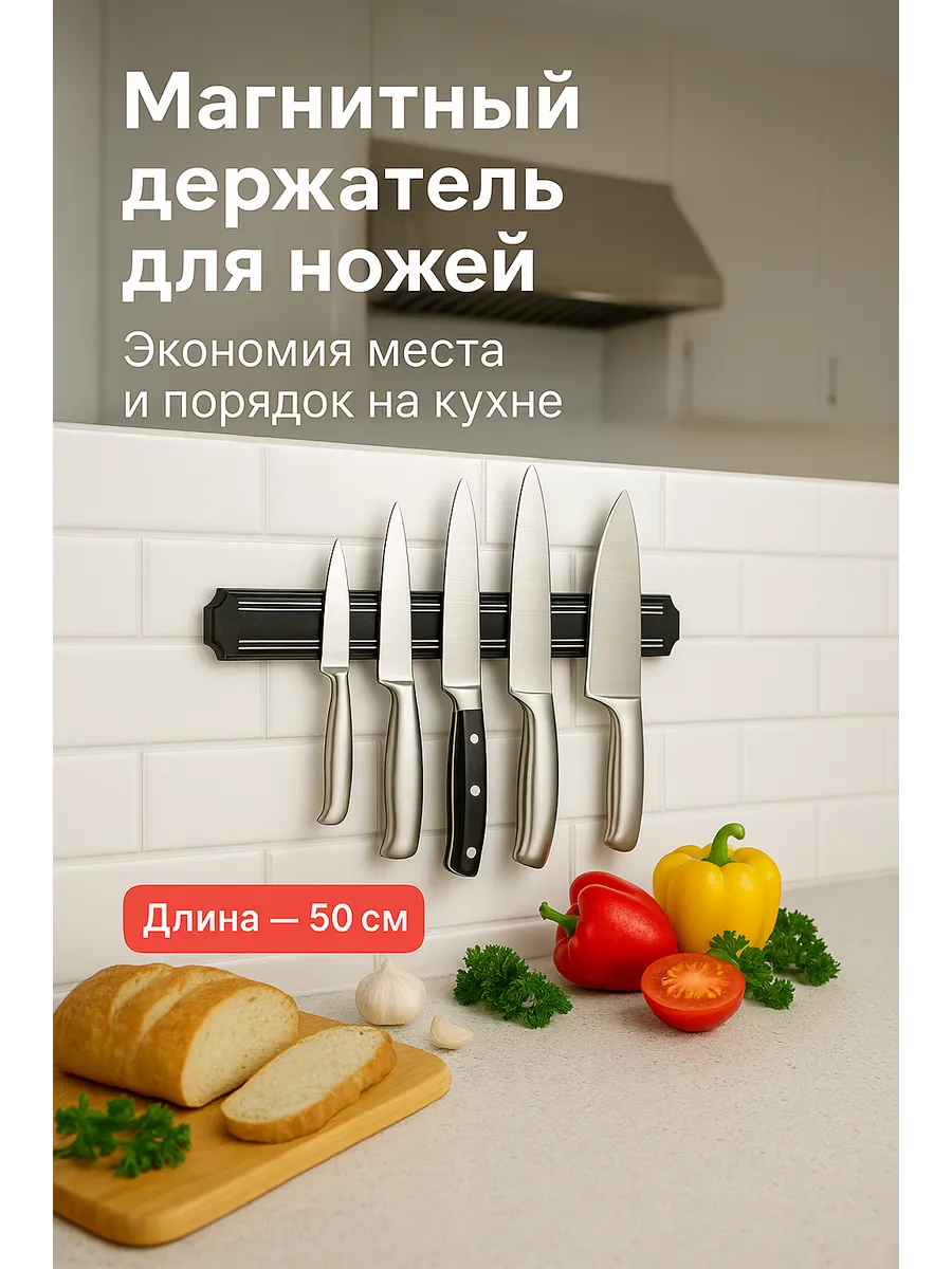 АТМ95 / Магнитный держатель для ножей длина 50 см