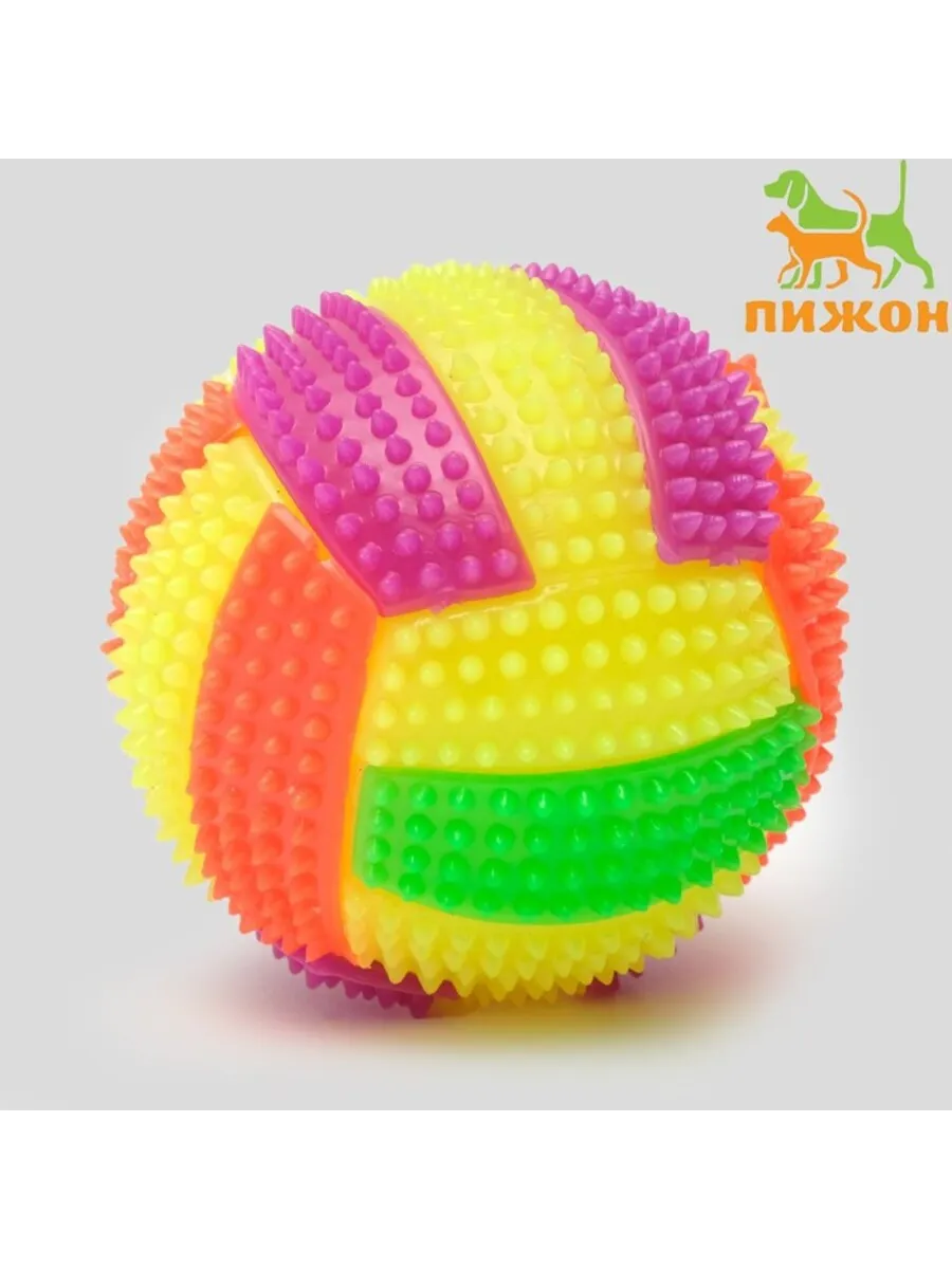 Домный / Светящийся мяч для собак с пищалкой 7 см