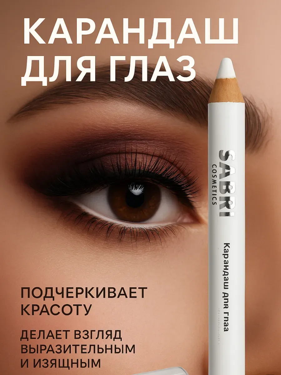 Q / Карандаш для глаз белый для макияжа