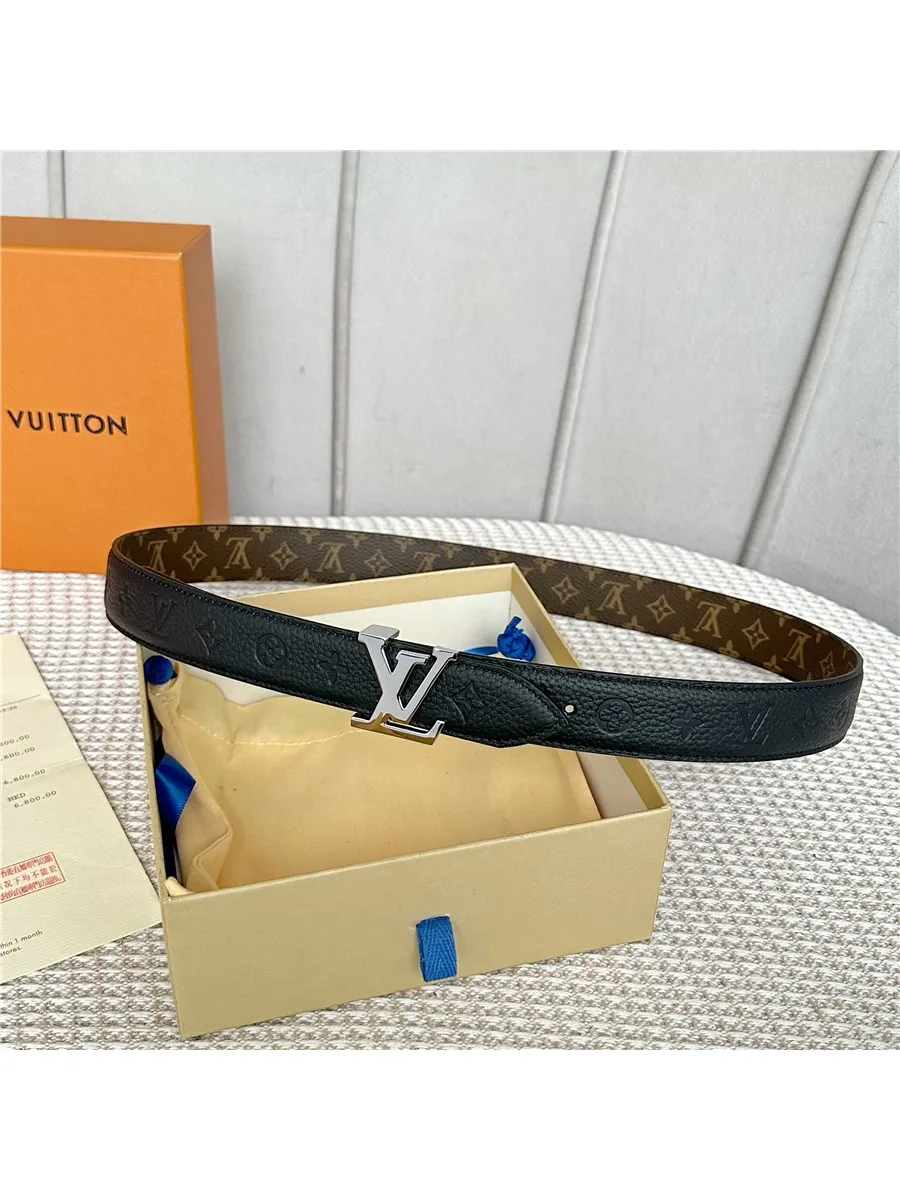 LOUlS Vuitton кожаный для джинс и брюк подарок коричневый