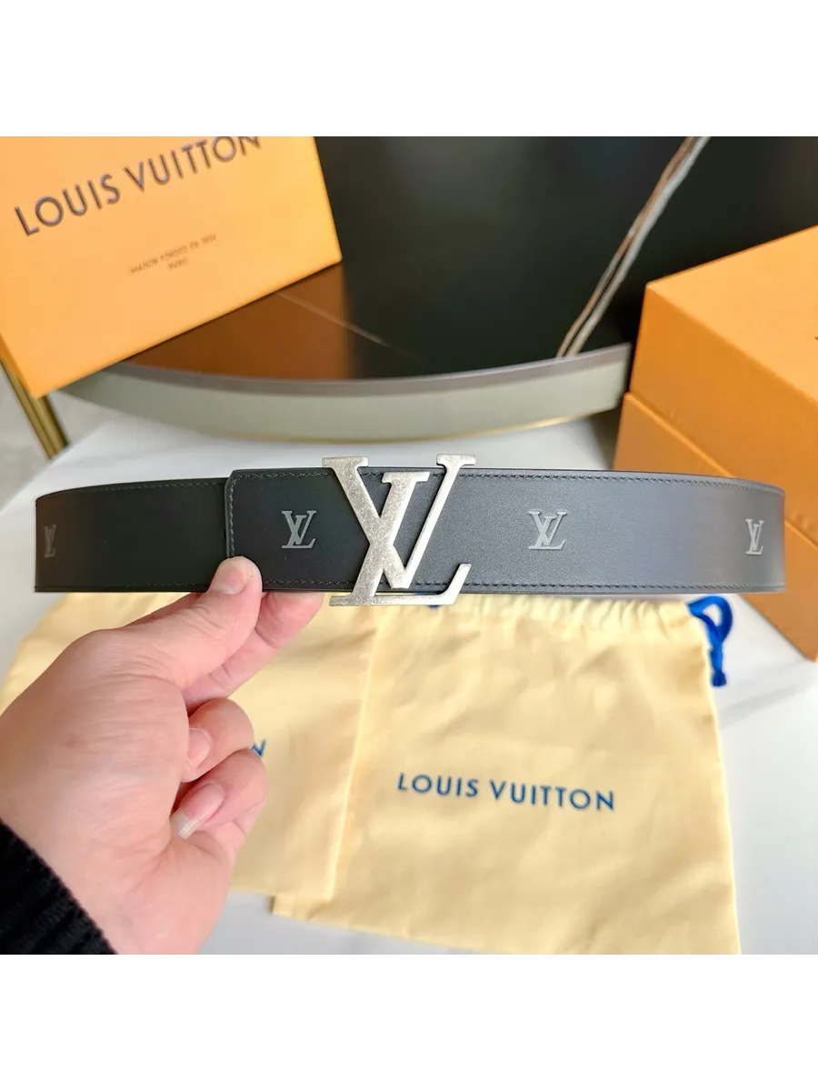 LV / Louis Vuitton Ремень кожаный на пояс,серебро