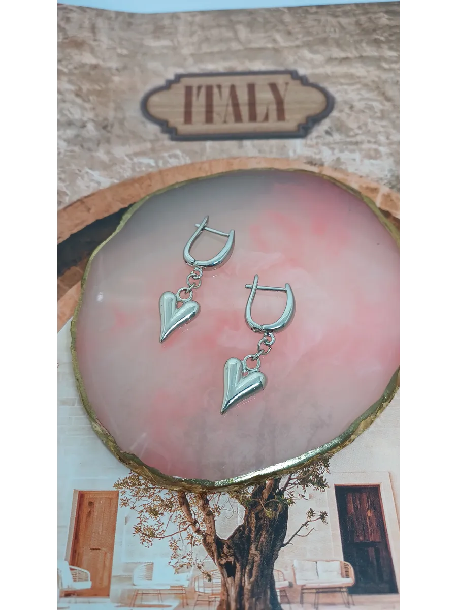 Серьги сердце