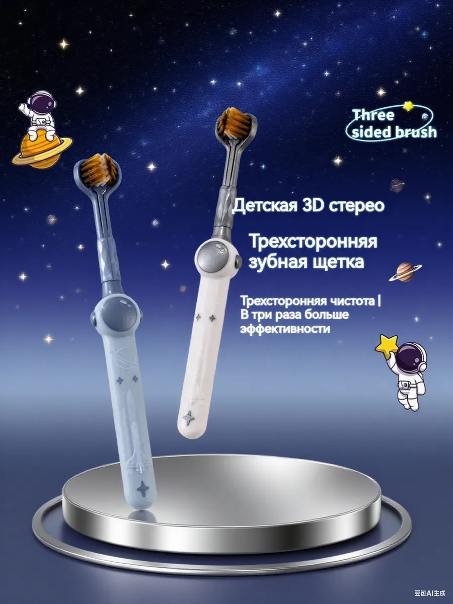 Colgate / Трёхсторонний 3D-набор зубных щёток