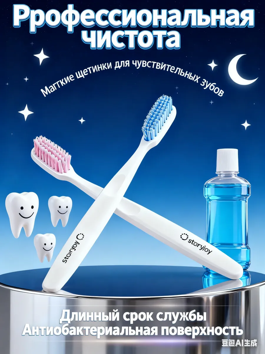 Colgate / Зубная щетка для пар с мягкой щетиной и широкой головкой 2шт