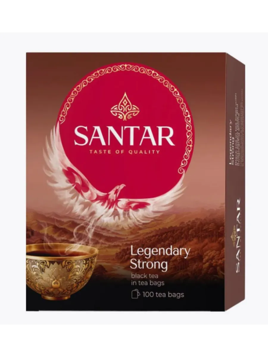SANTAR / Чай Леджендари Стронг черный 100х2г