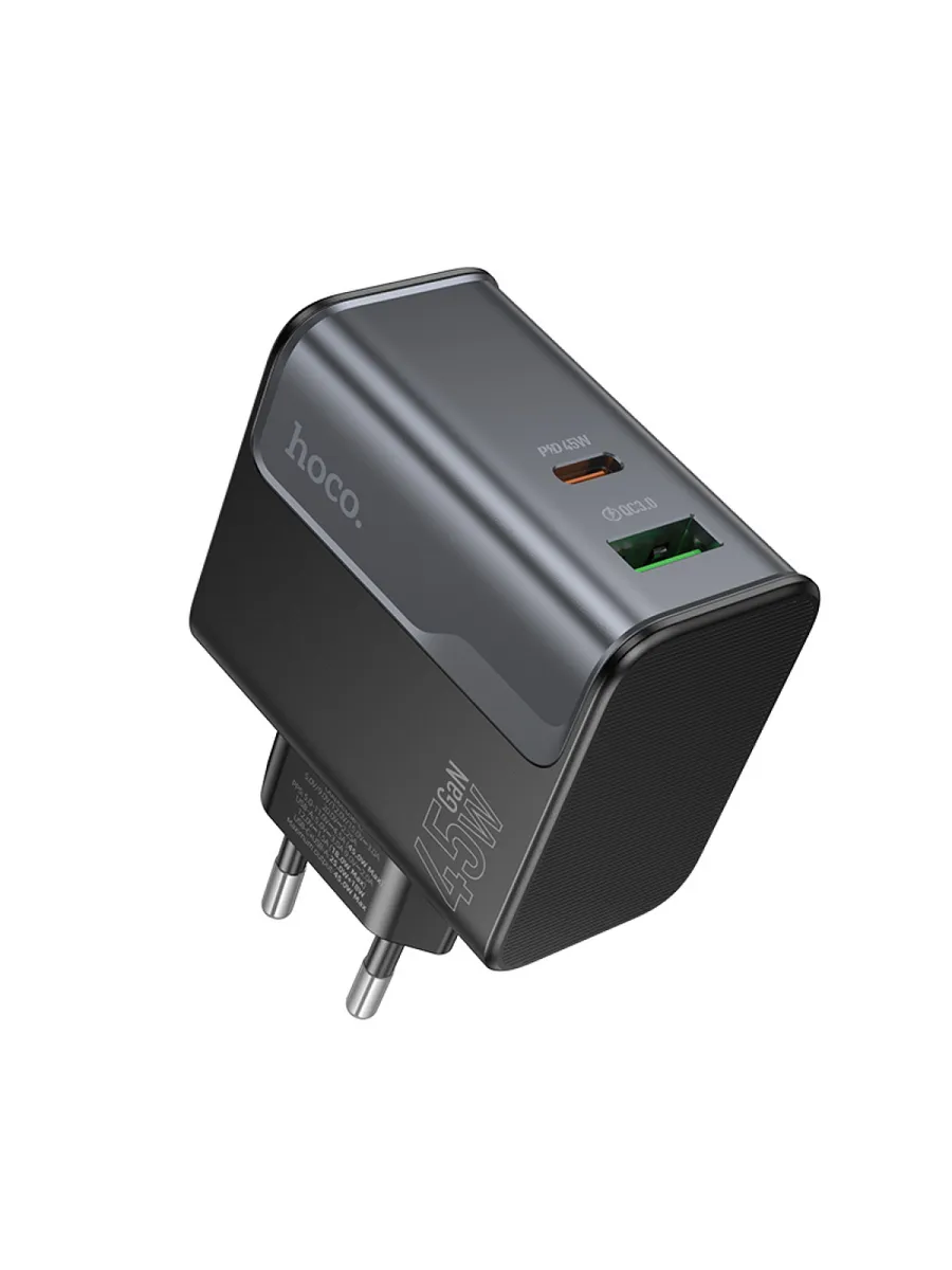 HOCO / Сетевое зарядное устройство, 1 PD 45W + 1 USB 3.0 QC (CS7